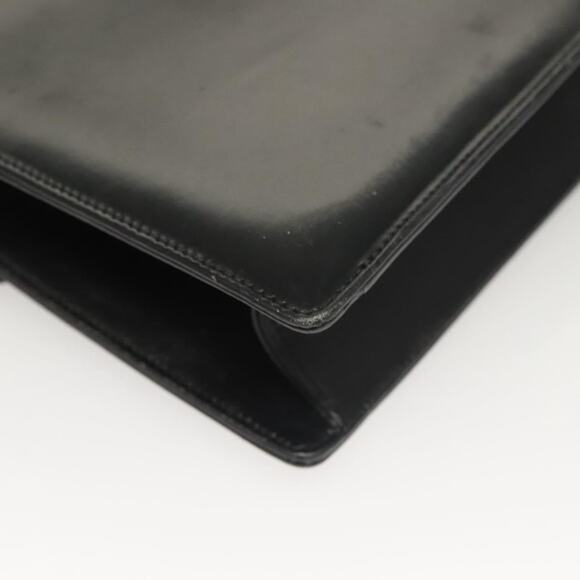 GUCCI Chain Shoulder Bag Leather Black Gold - Picture 12 of 16